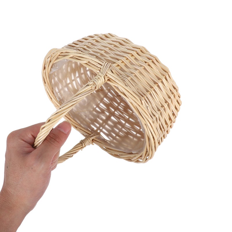 Flower Basket Woven Storage Basket Portable Basket Fruit Storage Basket Photo Prop - Image 3