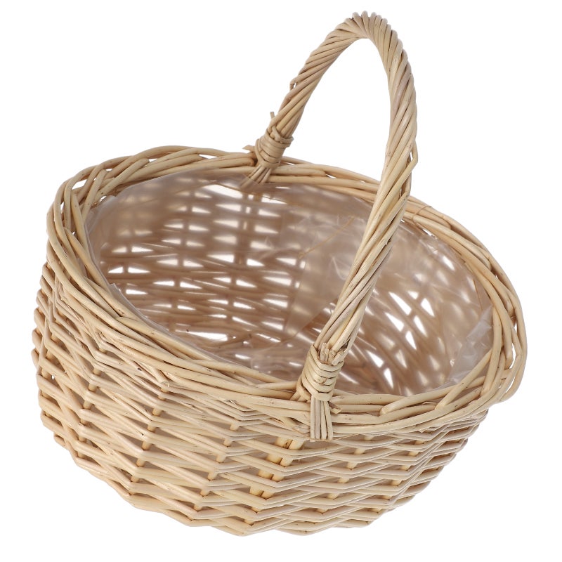 Flower Basket Woven Storage Basket Portable Basket Fruit Storage Basket Photo Prop - Image 5