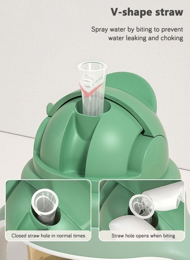 SUPERMAMA PPSU Baby Sippy Cup Boys and Girls Toddler Straw Cups Kids Water Bottle Spill Proof for School Outdoor Or Indoor BPA Free Easy To Hold Green 260ml - Image 5