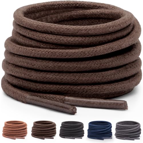 Miscly Shoe Laces for Dress Shoes - Round Oxford Shoelaces for Men - Multiple Lengths and Colors Available - Dark Brown, 30″ (76 CM) - Image 1