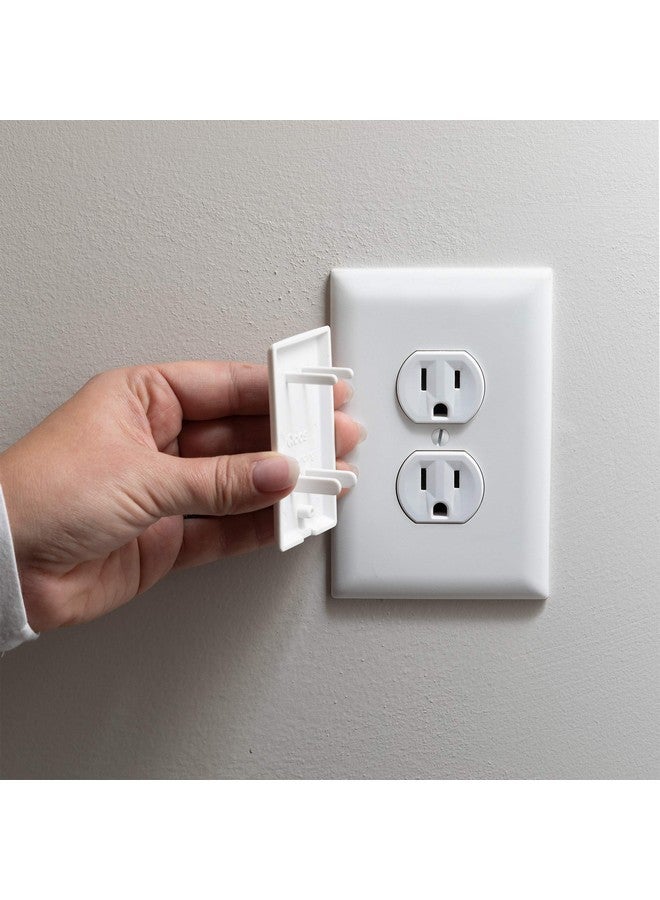Qdos Safety StayPut Double Outlet Plug Cover - One Plug Covers Both Outlets! Secure Fit and Beveled Edges Prevent Small Fingers from Removing Unlike Other Products| Fits All Outlets | 12 Pack | White - Image 2