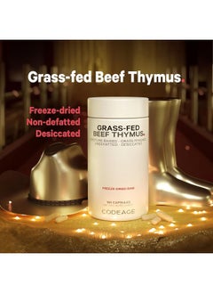 Codeage Grass Fed Beef Thymus Supplement - Freeze Dried, Non-Defatted, Desiccated Beef Thymus & Liver Pills Glandulars Meat – Pasture Raised Argentina Beef Vitamins for Thymus - Non-GMO -180 Capsules - pzsku/Z10867D1AFE624FFF907AZ/45/_/1741000301/0fb9afc7-80f1-474d-9a71-341aaf20e64a