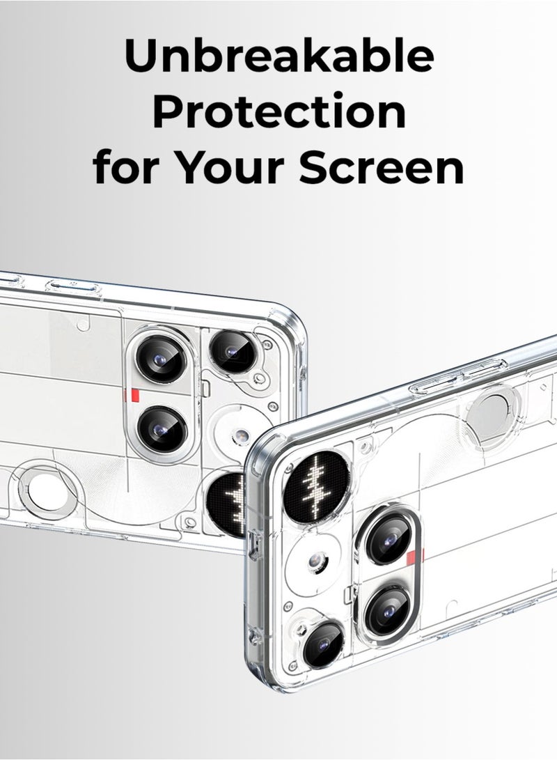 جلاسولوجي Nothing Phone 3 Clear Case – White Shockproof Ultra Transparent Anti-Yellowing Slim Fit Camera Protection - Image 5