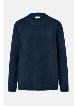 Tchibo Women Textured Pull Over Sweater, Navy  - Image 2