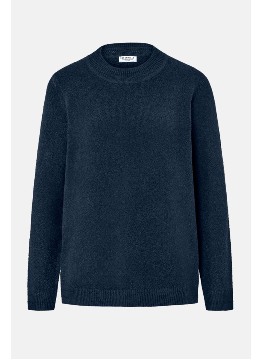 Tchibo - Women Textured Pull Over Sweater, Navy - Image 1