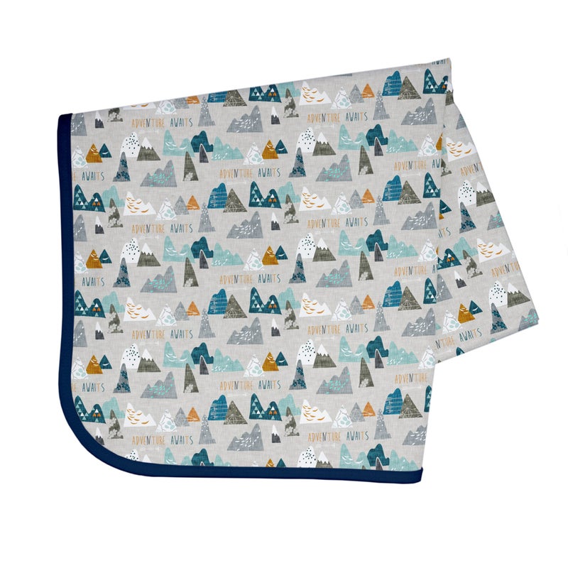 BapronBaby Adventure Awaits Splash Mat - Waterproof Catch-All for Under High Chairs, Floors, Tables, Playtime or Arts & Crafts - Machine Washable - 45" x 45â€ - Image 1