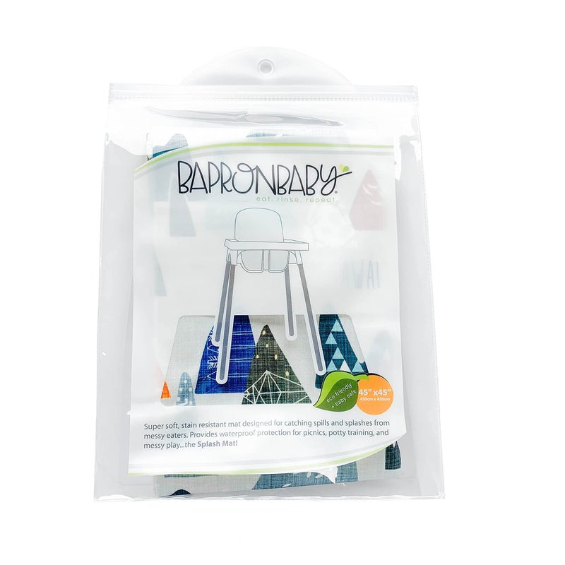 BapronBaby Adventure Awaits Splash Mat - Waterproof Catch-All for Under High Chairs, Floors, Tables, Playtime or Arts & Crafts - Machine Washable - 45" x 45â€ - Image 4