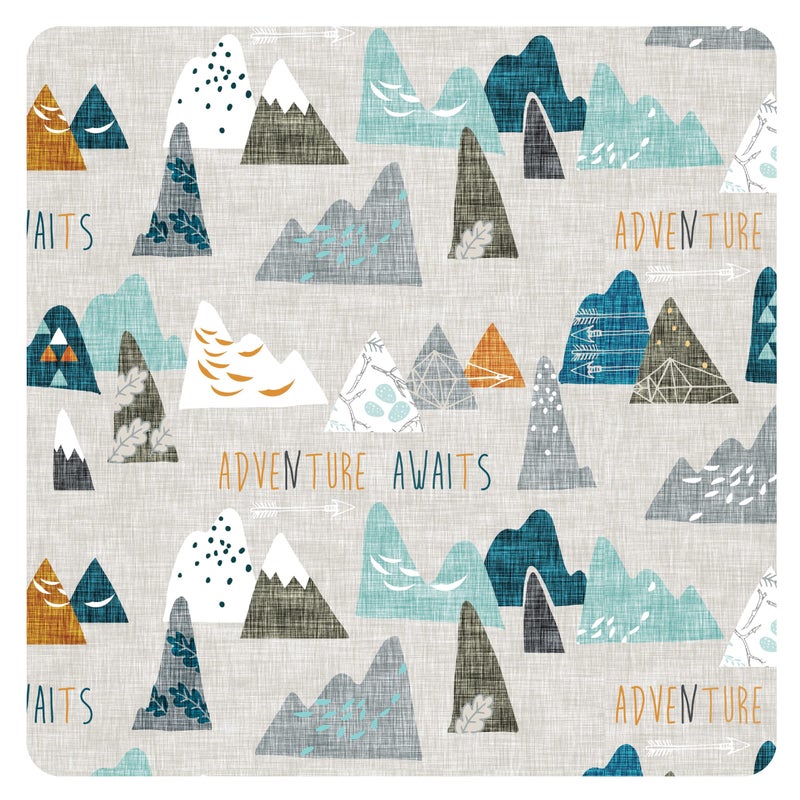 BapronBaby Adventure Awaits Splash Mat - Waterproof Catch-All for Under High Chairs, Floors, Tables, Playtime or Arts & Crafts - Machine Washable - 45" x 45â€ - Image 5