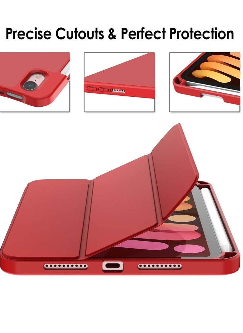ELTRAZONE NEW Smart Case with Pencil Holder for iPad Mini 6 - Trifold Stand, Soft TPU Back, Auto Wake/Sleep, Dust Proof, Anti-Fingerprint, Heavy Duty Protection, Slim & Durable Case for iPad Mini 6 - Image 3
