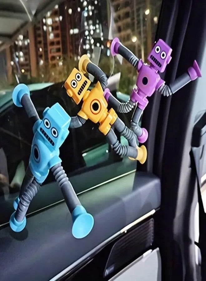 Globular Space Robot Men with Giraffe Cute Cartoon Bendable Telescopic Pop Pipe Fidget Tube Toy, Shape-Ever Changing Tube Sensory Toys for Girls Boys - Multicolor (4+4) - Image 5