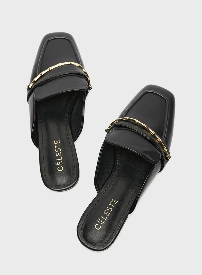 Celeste Horse Bit Detail Slip Ons