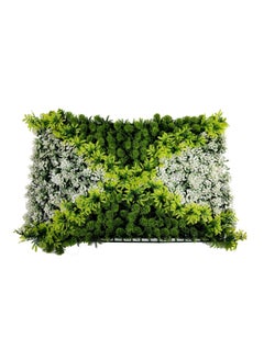 HI FLOORS HI FLOORS Artificial Wall Grass for Home Decoration 1 Pc I Grass Mat for Wall I Vertical Garden Artificial Wall Plants Green with White Color 60cm X 40cm X 3cm Pack of 1 