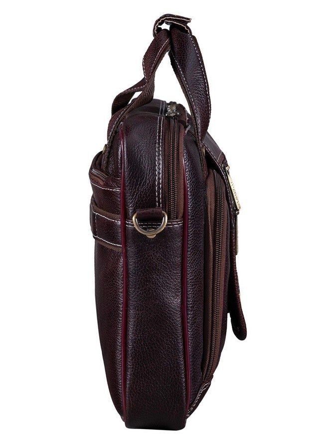 Brand Leather حقيبة لابتوب جلدية أصلية 13 بوصة (بني) - Image 3