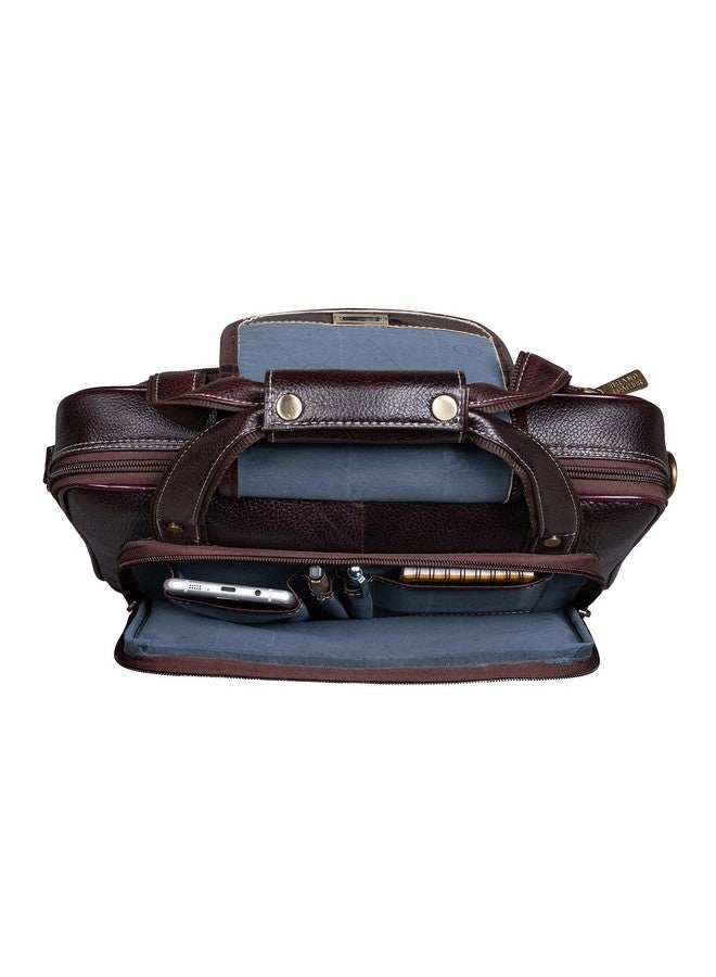 Brand Leather حقيبة لابتوب جلدية أصلية 13 بوصة (بني) - Image 5