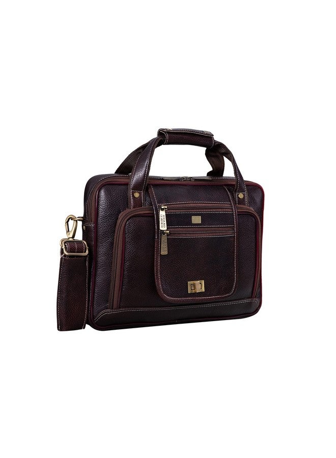Brand Leather حقيبة لابتوب جلدية أصلية 13 بوصة (بني) - Image 1