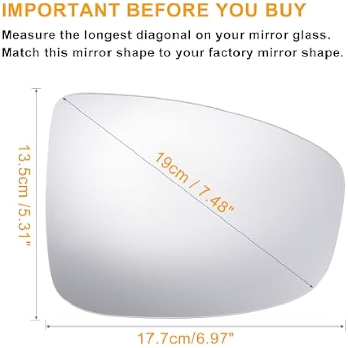 ريحني رؤية خلفية للسيارة على الجانب الأيمن لمرآة زجاج الراكب استبدال لوحة التثبيت المسخنة لسيارة مازدا Cx5 2013 2014 - Image 3