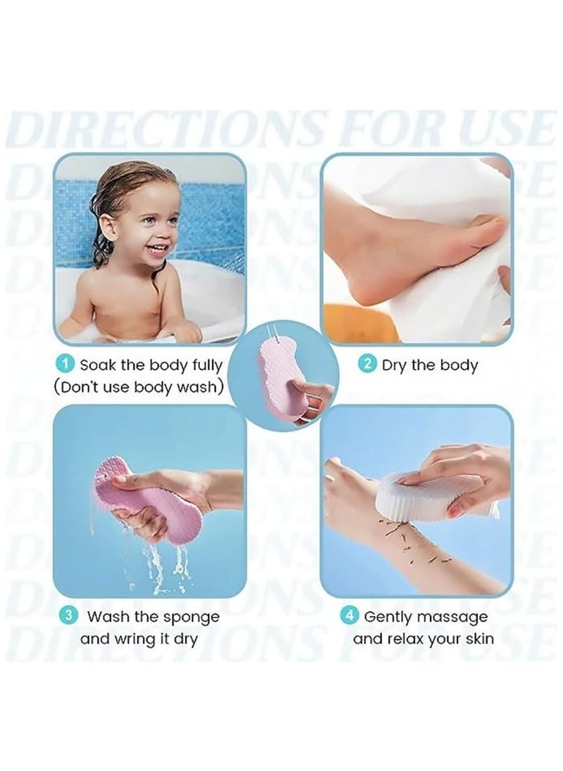 Cool Baby Style - Coolbaby Super Soft Exfoliating Bath Sponge  3D Cartoon Embossing Magic Ultra Sponge Shower Brush  Body Scrubber Scrub (Grey) - Image 1