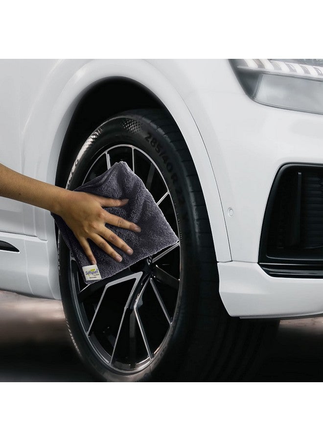 SOFTSPUN Microfiber High Loop Cleaning Cloths, 40x60 cms, 5 pcs, Towel Set, 380 GSM! (Multi-Color). Thick Lint & Streak-Free Multipurpose Cloths. - Image 5