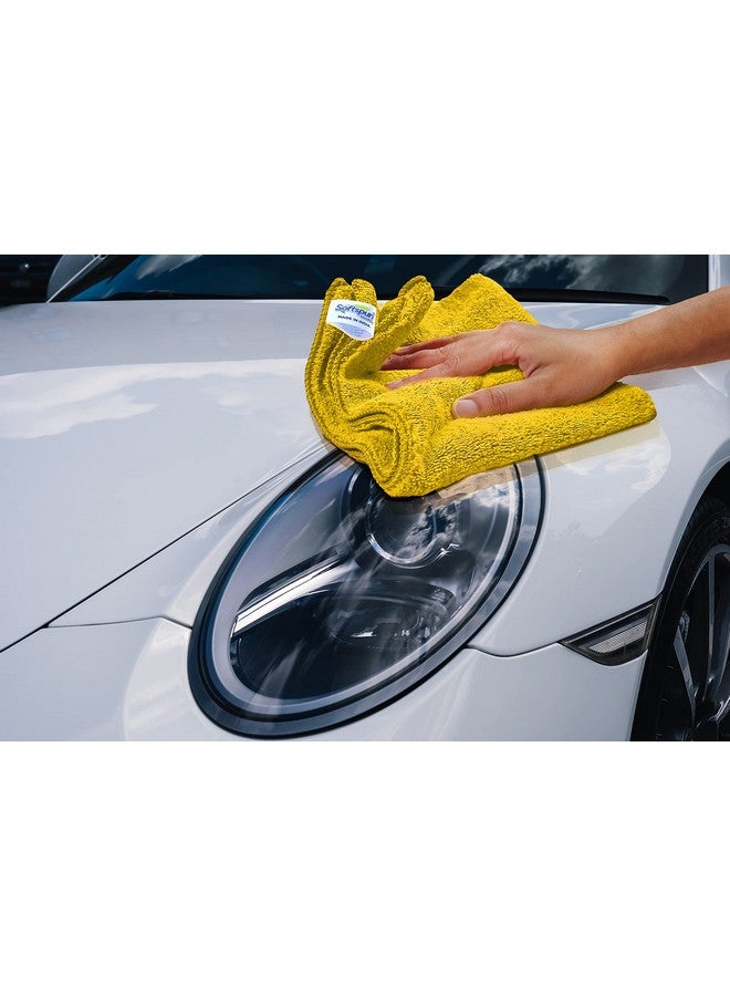 SOFTSPUN Microfiber High Loop Cleaning Cloths, 40x60 cms, 5 pcs, Towel Set, 380 GSM! (Multi-Color). Thick Lint & Streak-Free Multipurpose Cloths. - Image 3
