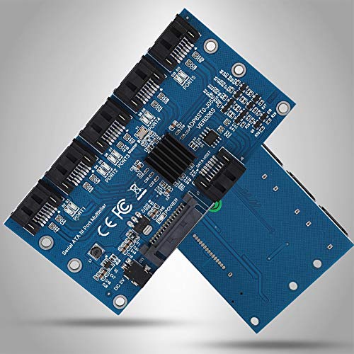 ZERONE SATA3.0 1 to 5 Hard Disks Adapter Converter, SATA 3.0 Motherboard 6Gbps Interface Multiplier Expansion Card Support JMICRON JMB575 - Image 4
