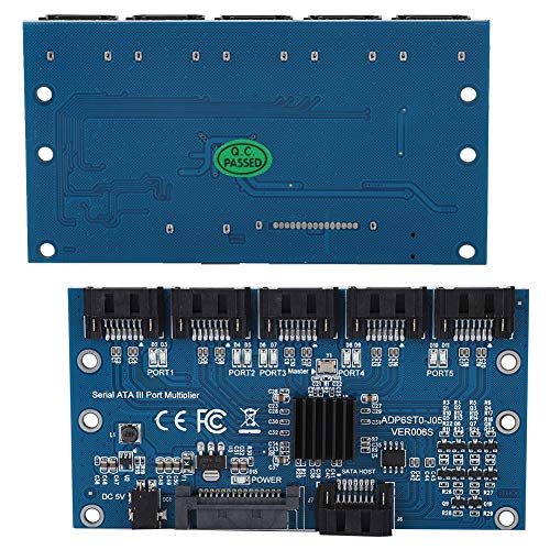 ZERONE SATA3.0 1 to 5 Hard Disks Adapter Converter, SATA 3.0 Motherboard 6Gbps Interface Multiplier Expansion Card Support JMICRON JMB575 - Image 3