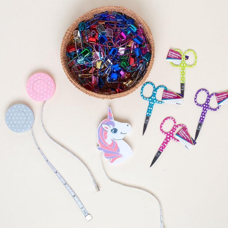 Multi Color Safety Pins Assorted Set for Sewing Diapers, Blue, Red, Green, Gold, Purple, Pink - Image 2