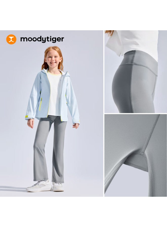 Moodytiger Girls' Flared Pants, Spring And Summer , Soft And Highly Elastic Children's Sports Tight-fitting Flared Pants | Xiao Yunduo - Image 2