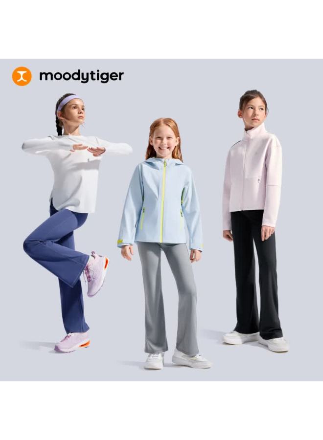 Moodytiger Girls' Flared Pants, Spring And Summer , Soft And Highly Elastic Children's Sports Tight-fitting Flared Pants | Xiao Yunduo - Image 3