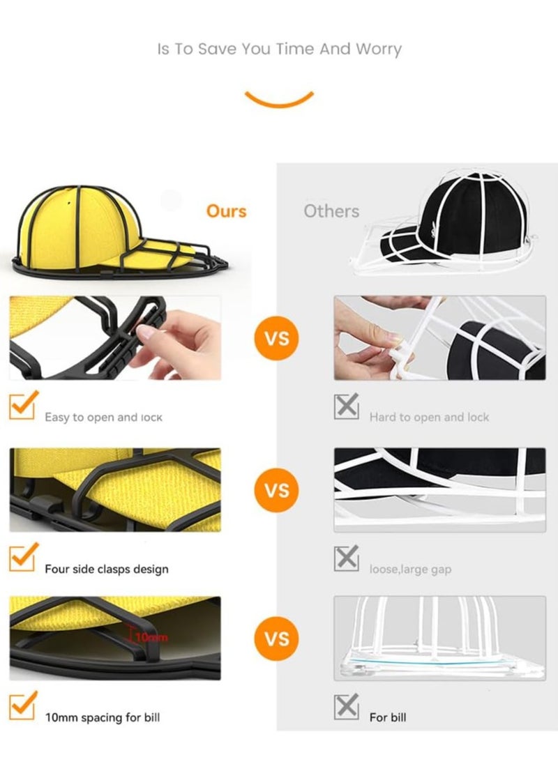 Generic - Hat Cleaning Machine For Washing Machine Hat Cleaning Cage Baseball Cap Cleaning Cage Hat Cleaning Machine For Washing Machine Baseball Cap Cleaner/Cleaning Protector Baseball Cap Cleaning Rack (White - 1 Piece) - Image 1