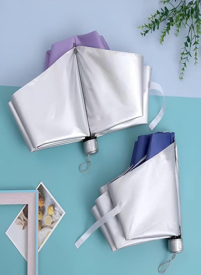 WILDMAKER Compact and Elegant Lightweight Folding Umbrella | Strong metal Frame, Waterproof Canopy |Travel-Friendly Design for Outdoor Use Ideal for Men & Women | (Violet-purple, Two-Fold-C) - Image 4