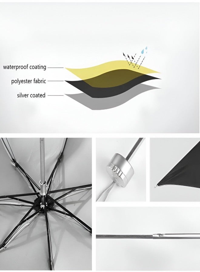 WILDMAKER Compact and Elegant Lightweight Folding Umbrella | Strong metal Frame, Waterproof Canopy |Travel-Friendly Design for Outdoor Use Ideal for Men & Women | (Violet-purple, Two-Fold-C) - Image 3