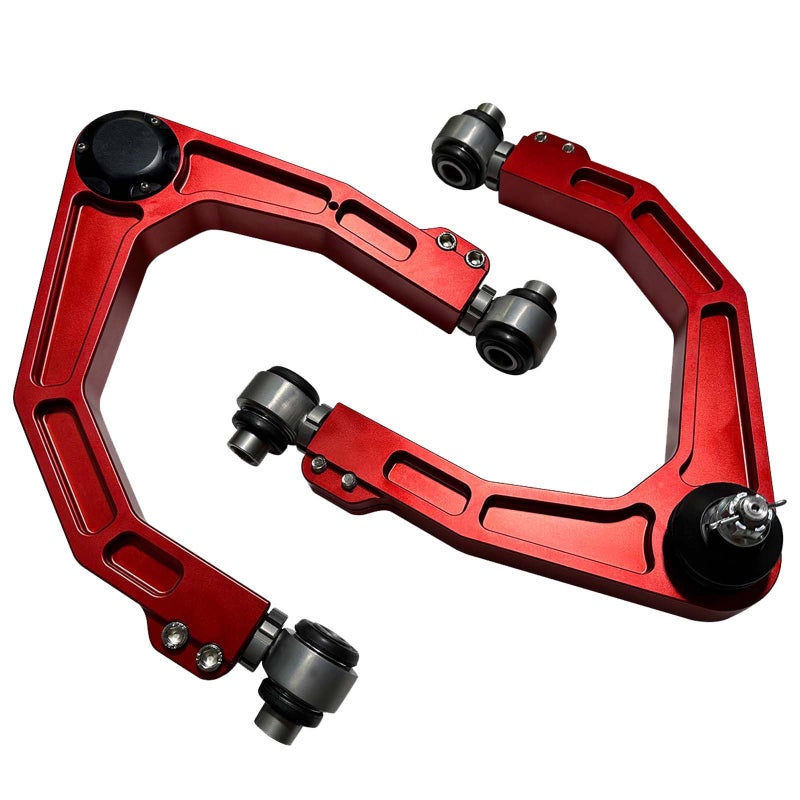 BST BSSP Upgraded Forged Front Upper Control Arms for 24 Lift Kit Compatible with 20072021 Toyota Sequoia Tundra CNC Billet Aluminum Adjustable Ball Joints wRod End Bearing Bushings