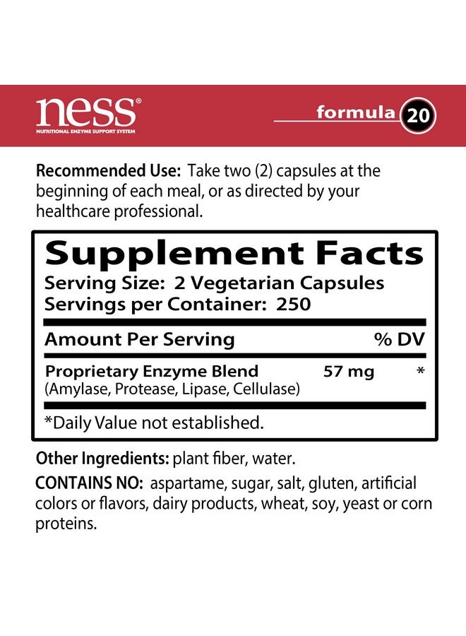Ness Enzymes - Formula 20 500 caps - Image 2