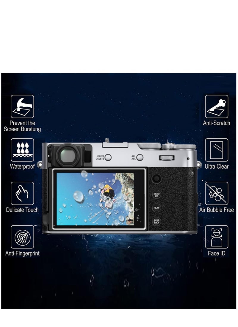 2 Pack Screen Protector Compatible with Fujifilm X100V XT4 XE4 Camera LCD Tempered Glass 9H Hardness Anti-Scrach Anti-Bubble  - Image 4