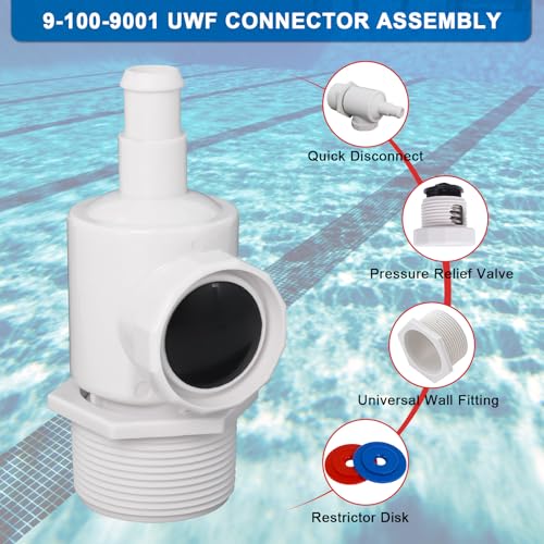 Podoy 9-100-9001 UWF Connector Assembly Replacement Compatible with Polaris Zodiac 380 280 180 Pool Cleaner Universal Wall Fitting Connector Assembly Part by Podoy - Image 2