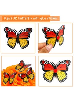 HOWAF HOWAF 50pcs Day of The Dead Decorations Set, 40pcs Orange Marigold Flower with Stems and for Dia De Los Muertos Diwali Indian Home Decor Party Decorations  - Image 3