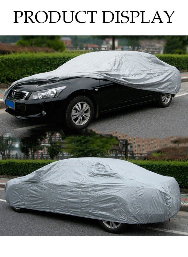 DUNISO Full Car Covers Sunscreen UV Protection  Indoor Outdoor Sunscreen Heat Protection DustWind/Water/Weatherproof Anti-Uv Scratch-Resistant Sedan Universal Suit L - Image 4