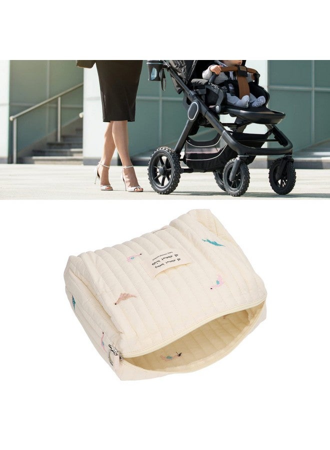 Dilwe حقيبة تنظيم حفاضات، حقيبة تنظيم حفاضات بتطريز رائع سعة حقيبة عربة للأطفال (ديناصور) - Image 5