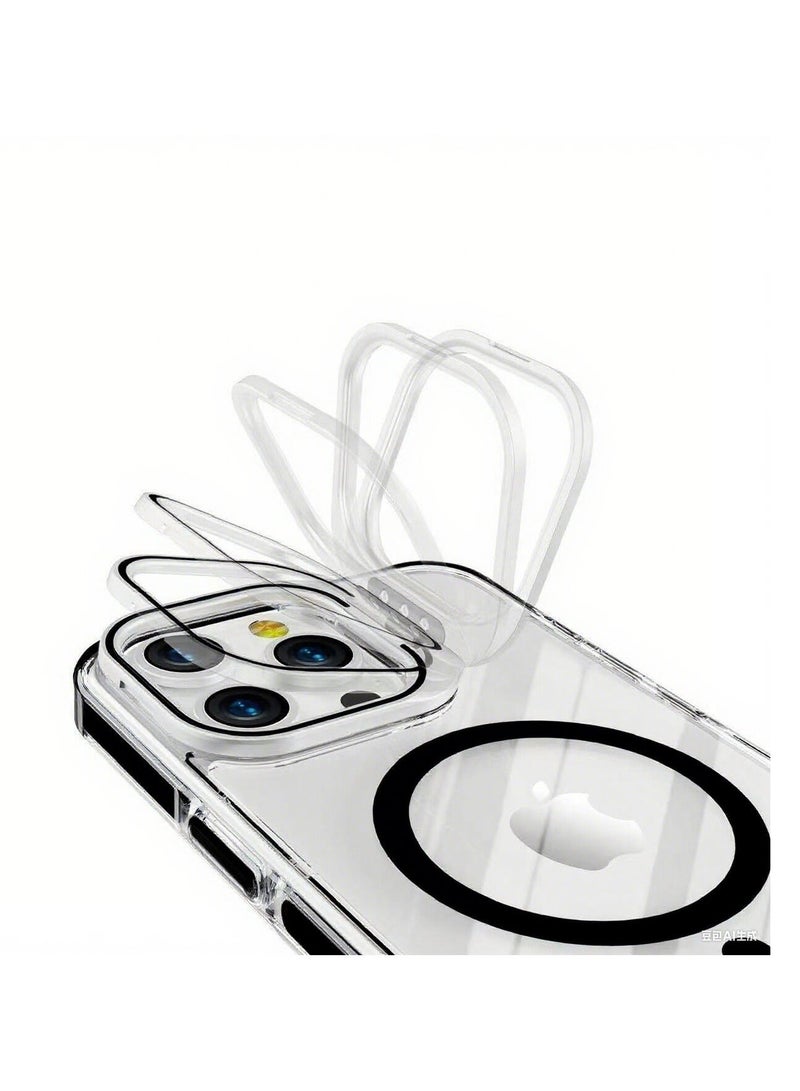 Apple iPhone 15 protective case, magnetic MagSafe protective cover, [full shockproof protection] computer back panel, lens holder anti-collision protective case, with strong magnet - Image 5