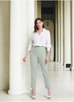 Dennis Lingo White Relaxed Fit Shirt for Women - Viscose Crepe, Full Sleeves, Shirt Collar, Solid, Casual,  - Image 3