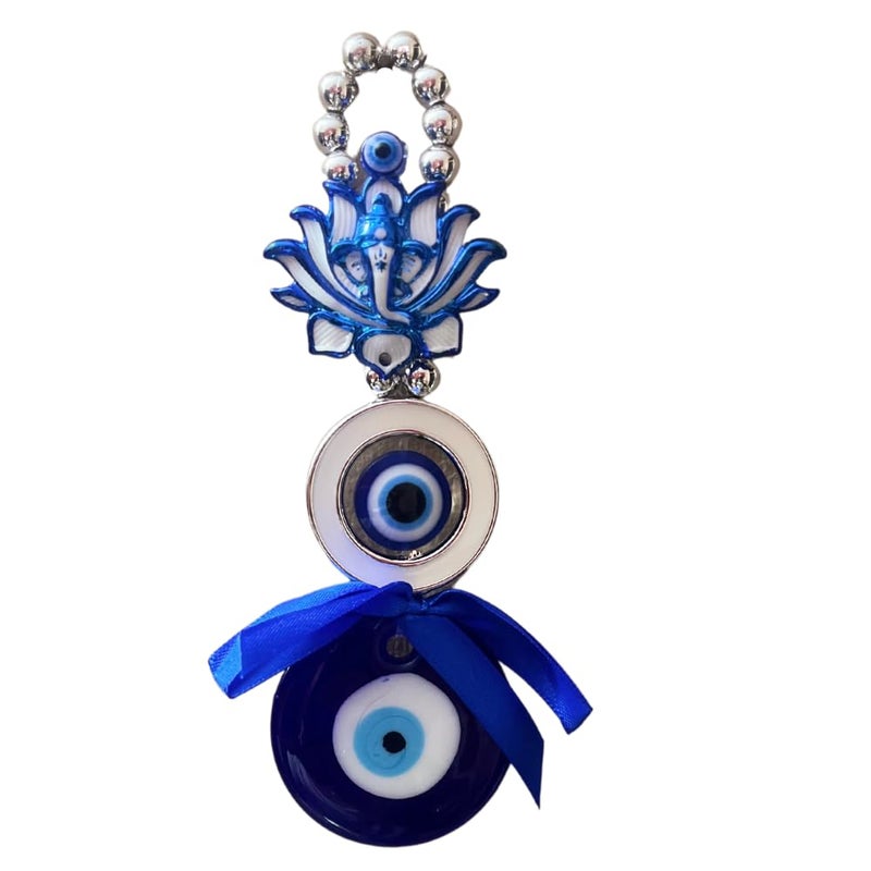 RIPE INDIA RIPE INDIA Beautiful Evil Eye Hanging Nazar Suraksha Kwach Glass Blue - Image 5