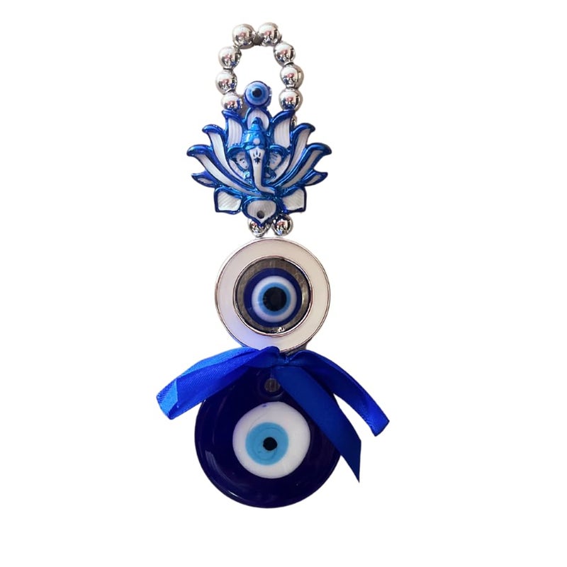 RIPE INDIA RIPE INDIA Beautiful Evil Eye Hanging Nazar Suraksha Kwach Glass Blue - Image 1