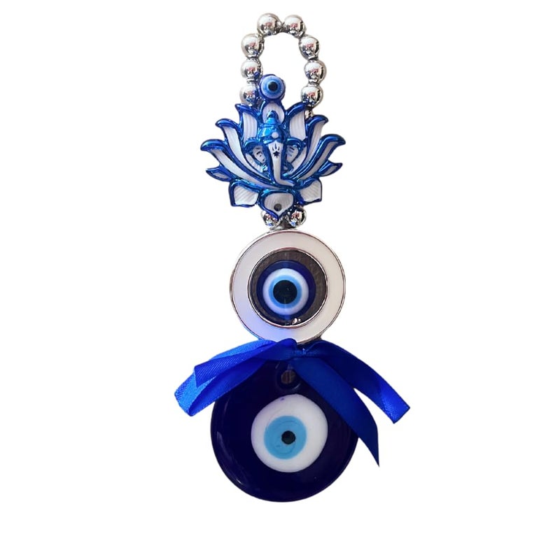 RIPE INDIA RIPE INDIA Beautiful Evil Eye Hanging Nazar Suraksha Kwach Glass Blue - Image 3