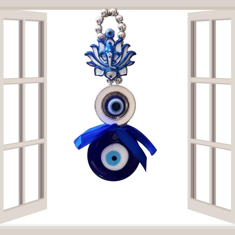 RIPE INDIA RIPE INDIA Beautiful Evil Eye Hanging Nazar Suraksha Kwach Glass Blue - Image 4
