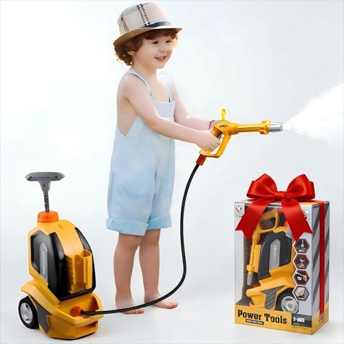 Essovee Kids Clean Car Wash Toy Kids Power Washer Toddler Cleaning Set Pretend Play Tools Role Playing Cleaning STEM Toys Gift for Toddler Boys Girls Ages 3 4 5 - Image 1