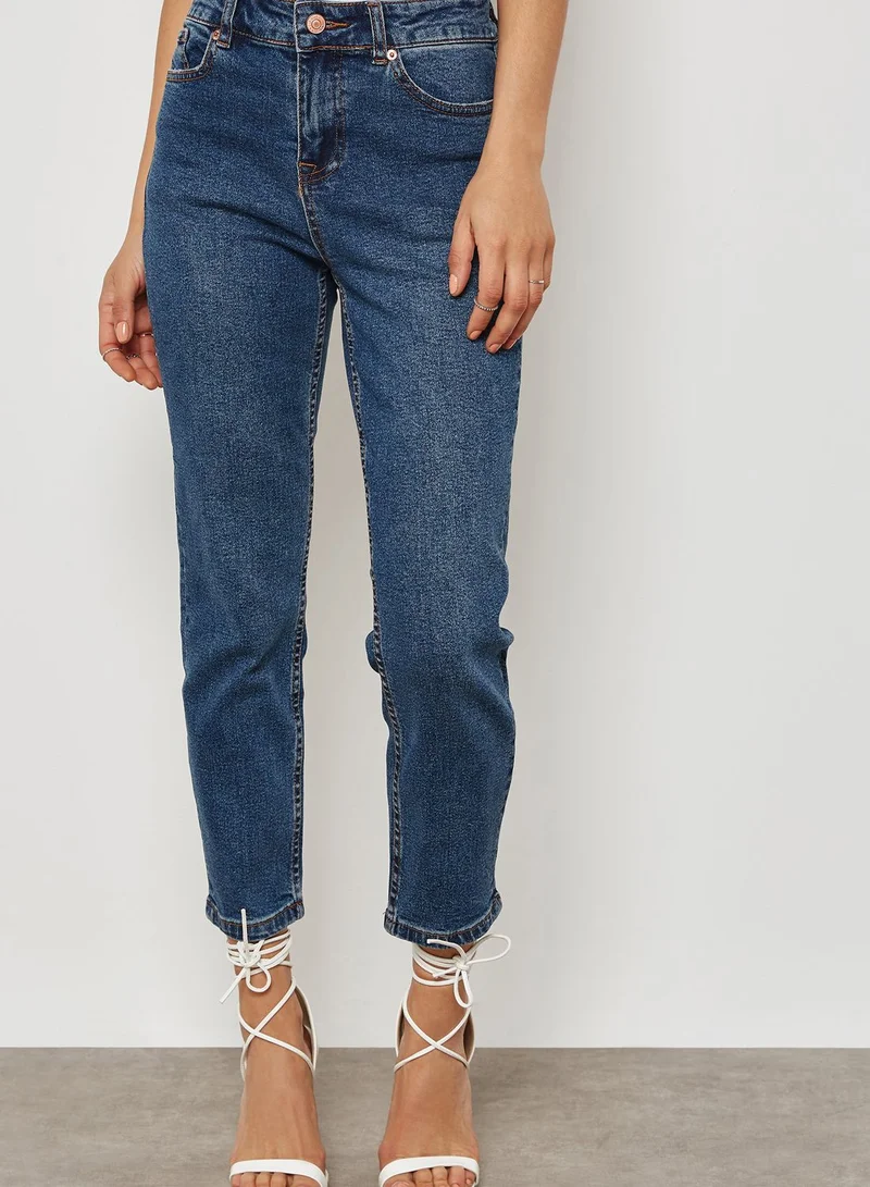 NEW LOOK Dark Wash Crop Skinny Jeans