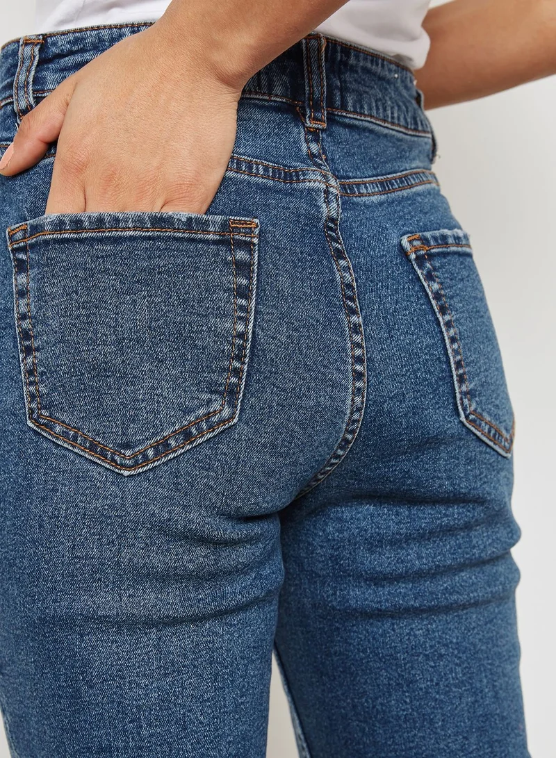 NEW LOOK Dark Wash Crop Skinny Jeans