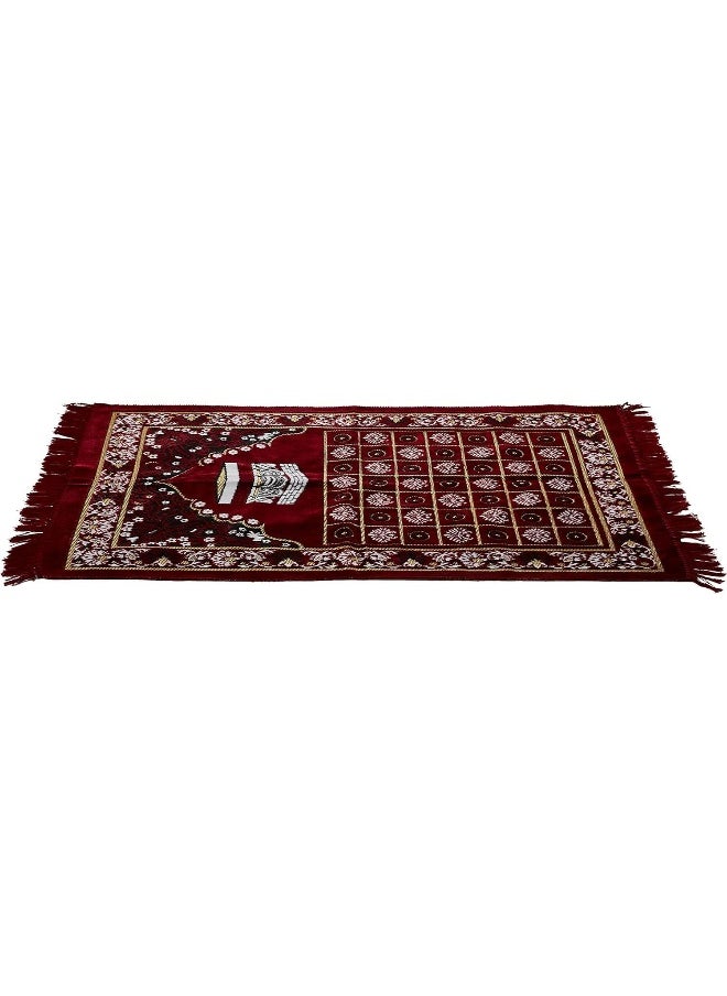 ALSAQER - Alsaqer Turkey Muslim Prayer Mat, Musalla | Islamic Prayer Mat | Muslim Prayer Rug | Premium Design and Quality | Made in Turkey | Soft Touch with Cotton Padded Back (Multicolours) - Image 1