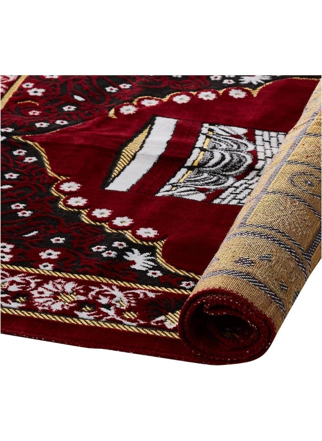 ALSAQER - Alsaqer Turkey Muslim Prayer Mat, Musalla | Islamic Prayer Mat | Muslim Prayer Rug | Premium Design and Quality | Made in Turkey | Soft Touch with Cotton Padded Back (Multicolours) - Image 1