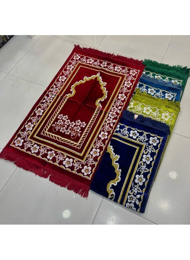 ALSAQER - Alsaqer Turkey Muslim Prayer Mat, Musalla | Islamic Prayer Mat | Muslim Prayer Rug | Premium Design and Quality | Made in Turkey | Soft Touch with Cotton Padded Back (Multicolours) - Image 1